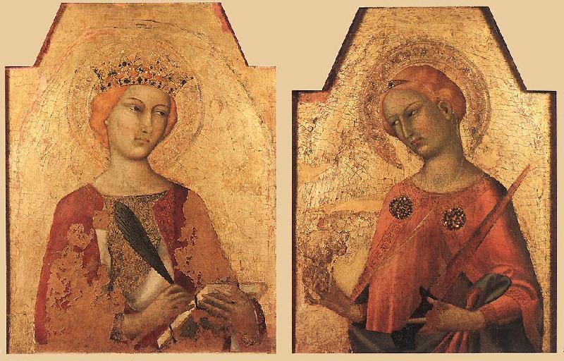 Simone Martini St Catherine and St Lucy oil painting picture